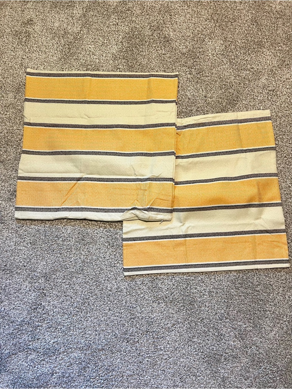 NEW - pillow covers Yellow Stripe